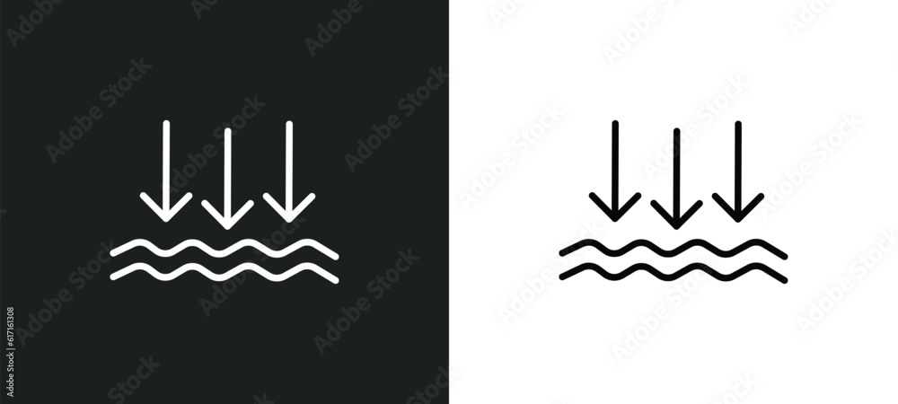 atmospheric pressure line icon in white and black colors. atmospheric pressure flat vector icon from atmospheric pressure collection for web, mobile apps and ui. atmospheric pressure line icon in white and black colors. atmospheric pressure flat vector icon from atmospheric pressure collection for web, mobile apps and ui.