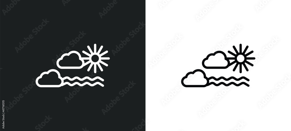 calm line icon in white and black colors. calm flat vector icon from calm collection for web, mobile apps and ui.