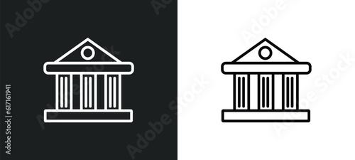 government line icon in white and black colors. government flat vector icon from government collection for web, mobile apps and ui.