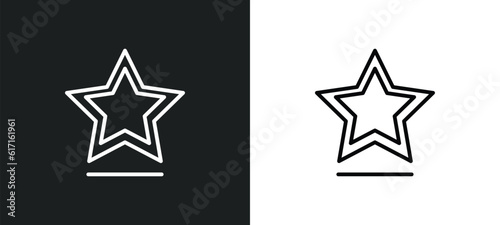 star point line icon in white and black colors. star point flat vector icon from star point collection for web, mobile apps and ui.