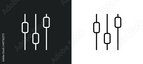 box plot line icon in white and black colors. box plot flat vector icon from box plot collection for web, mobile apps and ui.