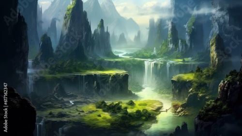 A beautiful picturesque and mysterious land