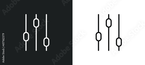 adjustment line icon in white and black colors. adjustment flat vector icon from adjustment collection for web, mobile apps and ui.