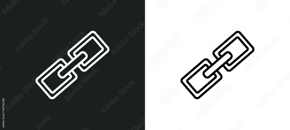 link button line icon in white and black colors. link button flat vector icon from link button collection for web, mobile apps and ui. link button line icon in white and black colors. link button flat vector icon from link button collection for web, mobile apps and ui.