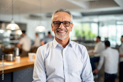 Beautiful positive office manager ai generated