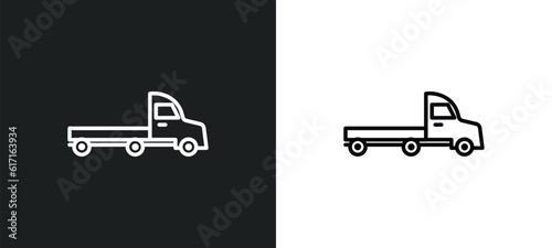 line icon in white and black colors. flat vector icon from collection for web, mobile apps and