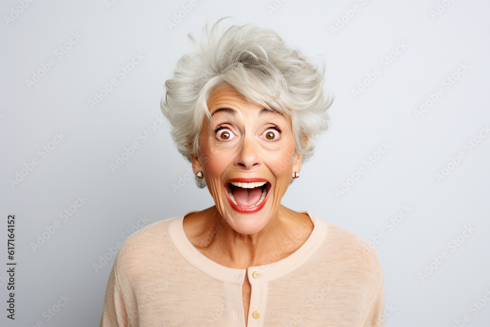 Beautiful person looking surprised ai generated Beautiful person looking surprised ai generated