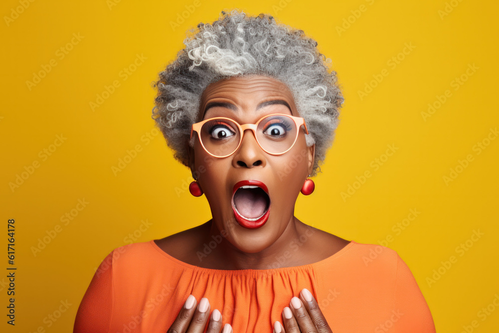 Beautiful person looking surprised ai generated Beautiful person looking surprised ai generated