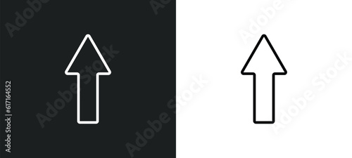 straight line icon in white and black colors. straight flat vector icon from straight collection for web, mobile apps and ui.