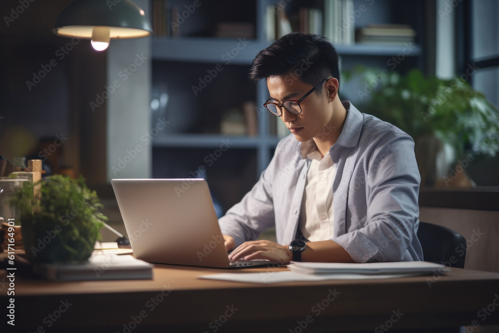 working behind your laptop ai generated working behind your laptop ai generated