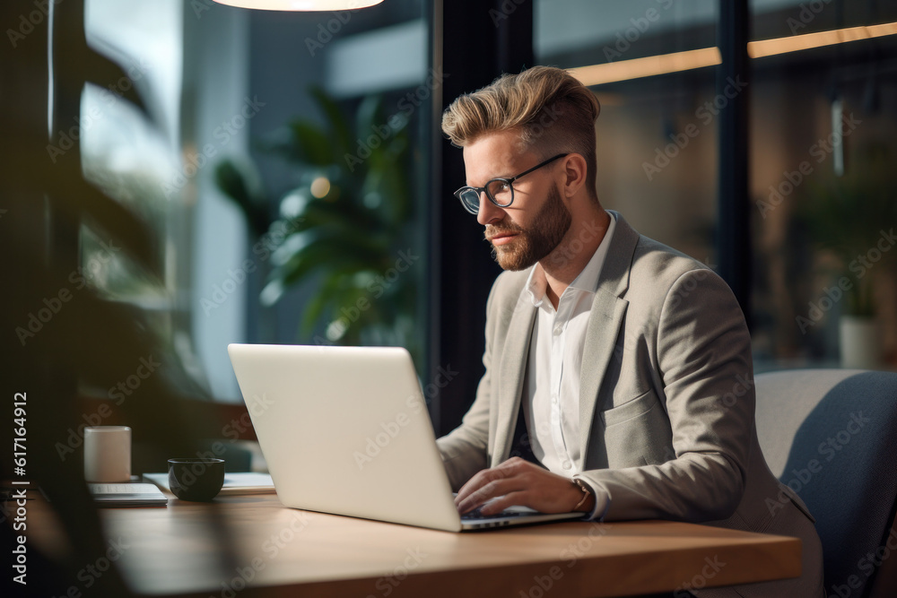 working behind your laptop ai generated working behind your laptop ai generated