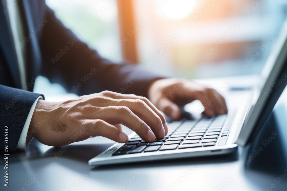 hands behind your laptop and work ai generated hands behind your laptop and work ai generated