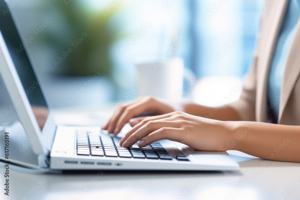 hands behind your laptop and work ai generated hands behind your laptop and work ai generated