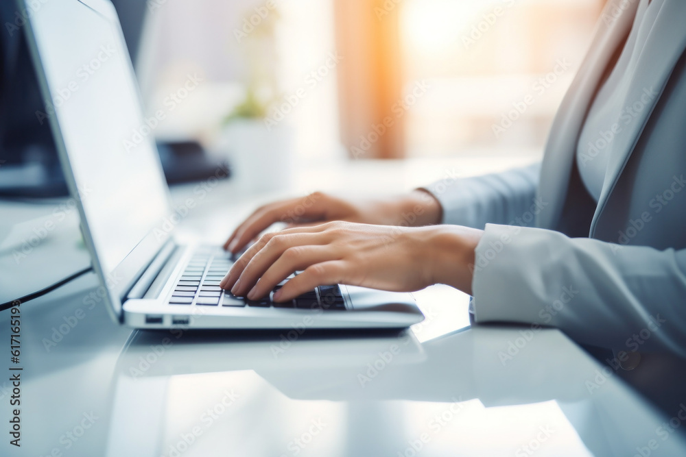 hands behind your laptop and work ai generated hands behind your laptop and work ai generated