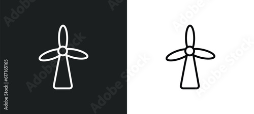 eolic line icon in white and black colors. eolic flat vector icon from eolic collection for web, mobile apps and ui.
