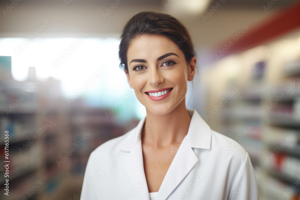 person working at a pharmacy ai generated