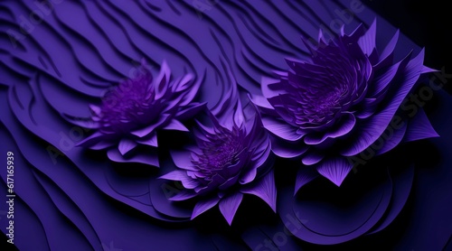awesome purple flower, beautiful purple petals, purple flower wallpaper, futuristic art style, decorative purple flowers, amazing purple flower decoration, by generative ai