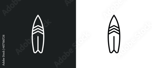 surf line icon in white and black colors. surf flat vector icon from surf collection for web, mobile apps and ui.