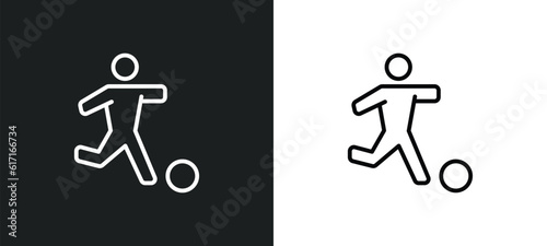 soccer line icon in white and black colors. soccer flat vector icon from soccer collection for web, mobile apps and ui.