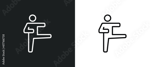 karate line icon in white and black colors. karate flat vector icon from karate collection for web, mobile apps and ui.