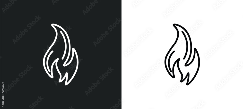 trending line icon in white and black colors. trending flat vector icon from trending collection for web, mobile apps and ui.
