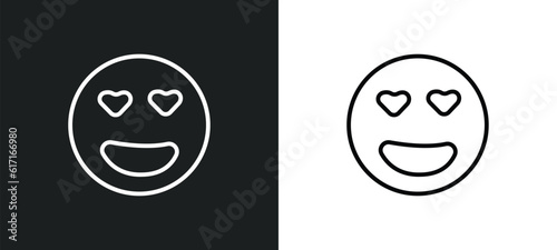 love smile line icon in white and black colors. love smile flat vector icon from love smile collection for web, mobile apps and ui.