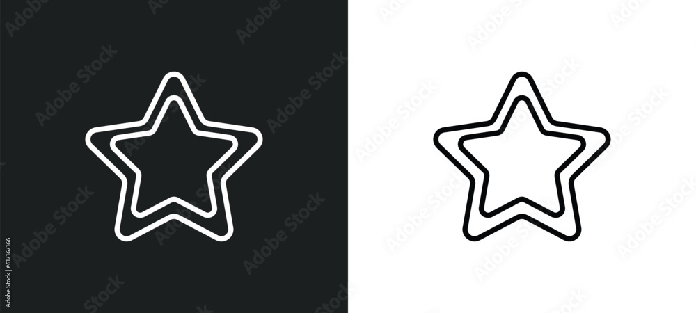 favourite star line icon in white and black colors. favourite star flat vector icon from favourite star collection for web, mobile apps and ui. favourite star line icon in white and black colors. favourite star flat vector icon from favourite star collection for web, mobile apps and ui.