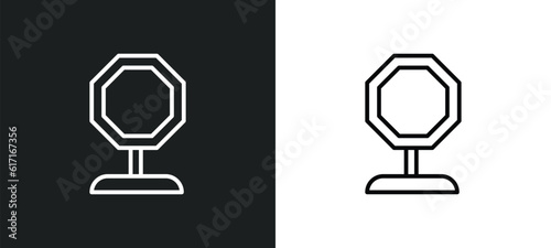 pit stop line icon in white and black colors. pit stop flat vector icon from pit stop collection for web, mobile apps and ui.
