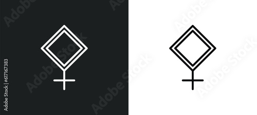 pallas line icon in white and black colors. pallas flat vector icon from pallas collection for web, mobile apps and ui.