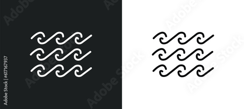 tide line icon in white and black colors. tide flat vector icon from tide collection for web, mobile apps and ui.