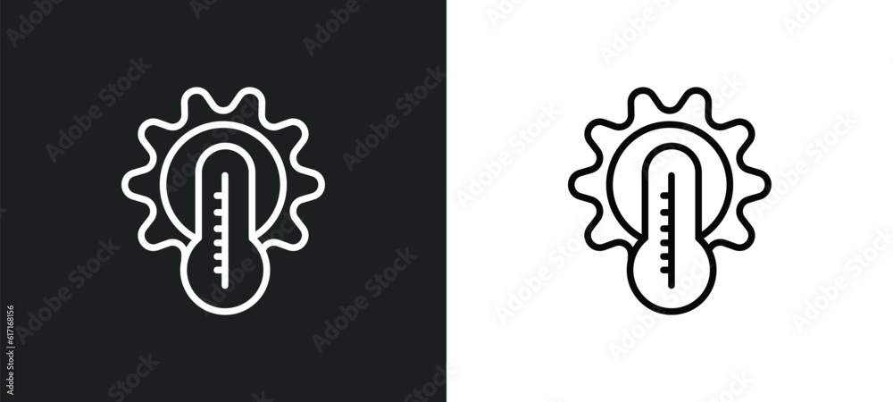 hyperthermia line icon in white and black colors. hyperthermia flat vector icon from hyperthermia collection for web, mobile apps and ui. hyperthermia line icon in white and black colors. hyperthermia flat vector icon from hyperthermia collection for web, mobile apps and ui.