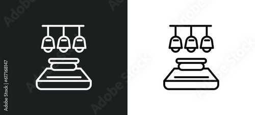 light stimulation line icon in white and black colors. light stimulation flat vector icon from light stimulation collection for web, mobile apps and ui.