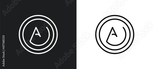 asceticism line icon in white and black colors. asceticism flat vector icon from asceticism collection for web, mobile apps and ui.