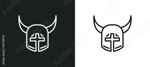 crusade line icon in white and black colors. crusade flat vector icon from crusade collection for web, mobile apps and ui.