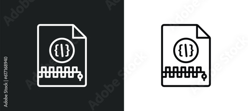 archive line icon in white and black colors. archive flat vector icon from archive collection for web, mobile apps and ui.