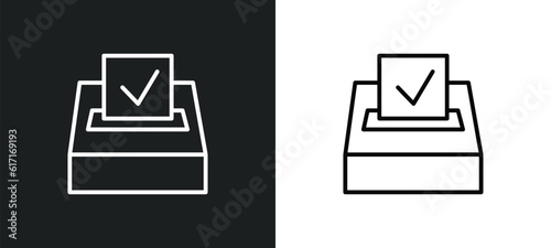 election line icon in white and black colors. election flat vector icon from election collection for web, mobile apps and ui.