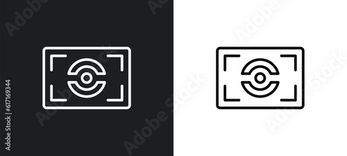 metering line icon in white and black colors. metering flat vector icon from metering collection for web, mobile apps and ui.