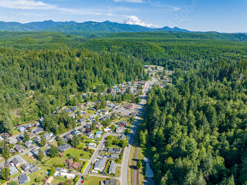 Obraz na płótnie Aerial Wilkeson Washington w salonie