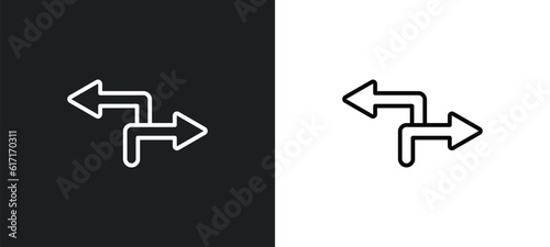 two line icon in white and black colors. two flat vector icon from two collection for web, mobile apps and ui.