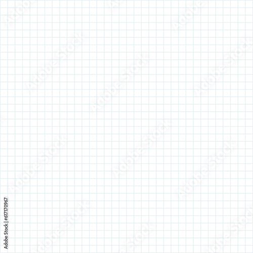 School notebook paper texture, seamless pattern. Exercise book. Blank notebook template. Vector illustration