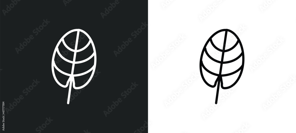 cordate line icon in white and black colors. cordate flat vector icon from cordate collection for web, mobile apps and ui.