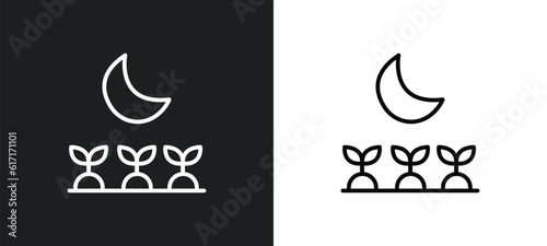 cultivation line icon in white and black colors. cultivation flat vector icon from cultivation collection for web  mobile apps and ui.