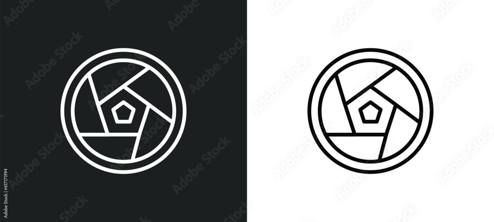 diaphragm line icon in white and black colors. diaphragm flat vector icon from diaphragm collection for web, mobile apps and ui. - obrazy, fototapety, plakaty 
