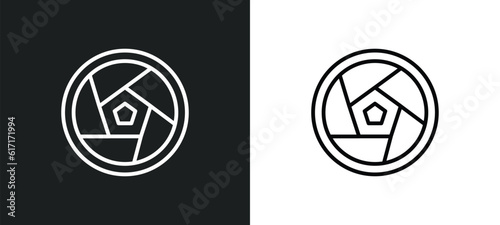 diaphragm line icon in white and black colors. diaphragm flat vector icon from diaphragm collection for web, mobile apps and ui.
