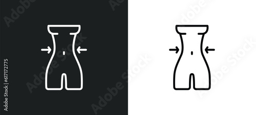 nutrionist line icon in white and black colors. nutrionist flat vector icon from nutrionist collection for web  mobile apps and ui.