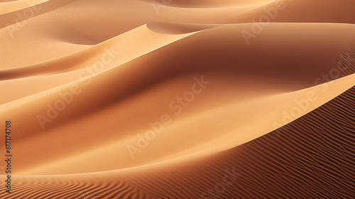 Aerial view of desert sand dunes  golden hour  undulating patterns  high contrast  crisp detail  8k