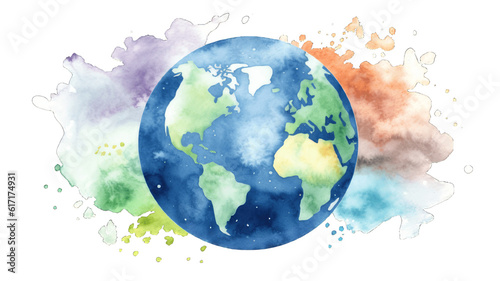 Watercolor Clip Art of the Earth