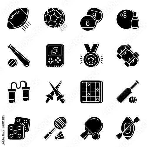 Pack of Sports solid Icons

