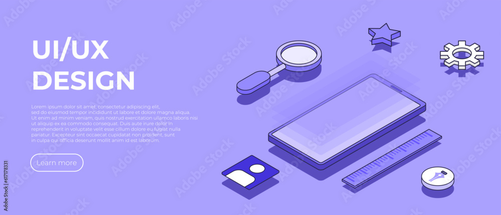 Foto Web design concept. Landing page ui design. Vector illustration