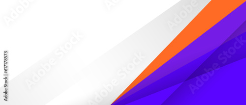 abstract banner background with dynamic orange and purple diagonal shapes